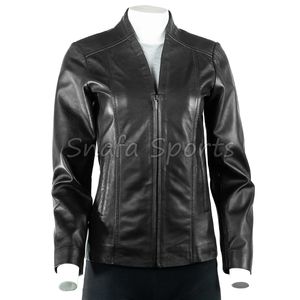 Chaqueta de Cuero para Mujer, Estilo Moderno, Corte Ajustado, Colección de Invierno, Chaquetas Elegantes para Mujer - Product Image 2