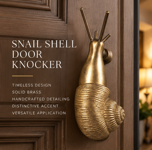 Battant de porte décoratif vintage en forme de coquille d'escargot, doré antique, style nautique, nouveauté, quincaillerie d'entrée - Product Image 4