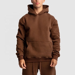 Wholesale Cotton Heavyweight Athletic Tracksuit Solid Color Jogger Hoodie <b>Set</b> for Men - Product Image 5