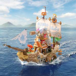 Nouvel ensemble de construction POP MART The MONSTERS <span class=keywords><strong>Chasing</strong></span> Mermaids Series, thème océan, pour exposition - Product Image 4