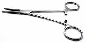 คีมหนีบห้ามเลือดแบบโค้ง ยี่ห้อ Kelly Hemostat ทำจากเหล็กกล้าไร้สนิม ใช้ซ้ำได้ พร้อมห่วงจับนิ้ว ปลายหยัก และระบบล็อคแบบ Ratchet - Product Image 5