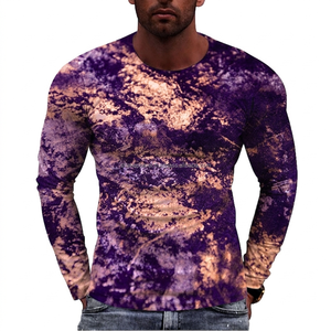 Chemise de pêche unisexe à manches longues, imprimé camouflage violet par sublimation, séchage rapide, UPF 50, antibactérienne, Spandex/Polyester 160g - Product Image 1