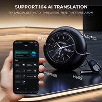 Écouteurs Traducteurs Sans Fil Sportifs 5G/Wi-Fi avec Rotation à 90°, Traduction Instantanée en 164 Langues, Assistant IA et Traduction Photo Gratuite et Permanente