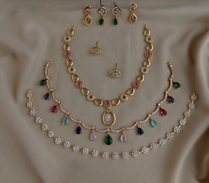 Conjunto de Collar con Acabado Mate CZ, Oferta Combinada - Product Image 1