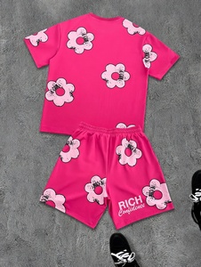 High Quality Men's 100% Cotton Casual Shirt Shorts 2-Piece Set Lightweight Quick-Dry Summer Customized Logo Printing - Product Image 5