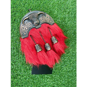 Top Selling Scottish Full Dress Rabbit Fur Sporran with Highland Cow Cantle and 3 Tassels <b>Chain</b> <b>Belt</b> Factory Supplies - Product Image 4
