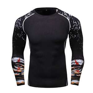 Camisetas de Compresión para Hombre, Sublimadas, de Poliéster, de Primera Calidad, para Gimnasio, Fitness, Surf, Buceo - Product Image 2