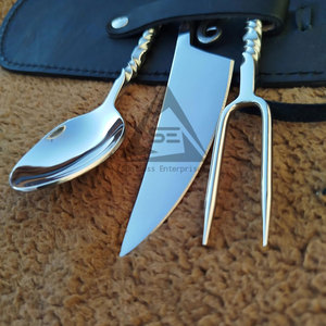 Best Selling Outdoor <b>Camping</b> Hand Forged High Quality Eco Friendly Sustainable Durable Lightweight Cutlery Set - Product Image 5