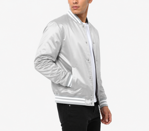 Stylish varsity jacket delivering soft warmth durable performance and sporty sophistication for fashionable casual outerwear use - Product Image 2