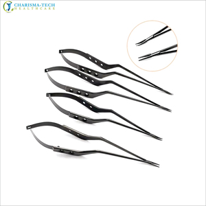 CHARISMATECH Portaagujas de Microbayaoneta Premium de Acero Inoxidable, Instrumentos Quirúrgicos para Neurocirugía y Microcirugía Oftálmica, CE IS - Product Image 1