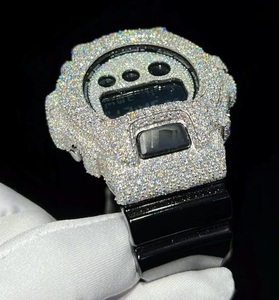 นาฬิกา DAZZLING JEWELS ฮิปฮอป สแตนเลสสตีล ระบบออโตเมติก ตัวเรือนประดับเพชร VVS มอยส์ซาไนต์ พร้อมเครื่องทดสอบเพชร กันน้ำ 3BAR - Product Image 3