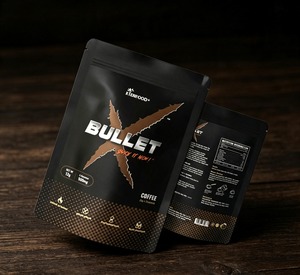 OEM Private Label Bullet X Energy Boost <b>Instant</b> <b>Coffee</b> Powder 15 Sachets Bitter Taste Slimming <b>Coffee</b> Drink Mix Pouch Packaging - Product Image 1