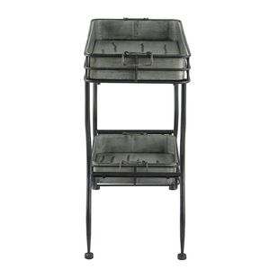 Tavolino da Esterno Maggie Zincato 32x15x31, Resistente alle Intemperie per Patio o Giardino - Product Image 4