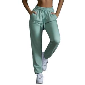 Pantalones deportivos de algodón para mujer, de corte holgado, con cintura elástica y cordón en los tobillos, a bajo precio. - Product Image 2