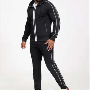 Nouvelle Collection : Survêtement Homme Deux Pièces Personnalisé avec Logo, Hoodie Zippé Oversize et Pantalon à Passepoil – Tenue de Sport Respirante pour Homme - Product Image 4