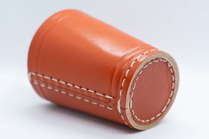 PU Leather Dice Cup Round Shaker Custom Logo Game Cup for Board Games Party Casino Use Board Game Accessories - Product Image 3