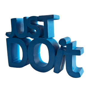 Just Do It - Decoración de Oficina Creativa de Madera Pintada en Azul, Adorno de Madera de Ingeniería para Decoración de Oficina, Artículo Decorativo - Product Image 4