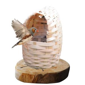 บ้านนกไม้ไผ่ทำมือพร้อมงานสานหญ้า - ของตกแต่งสวนขายส่ง - Product Image 3