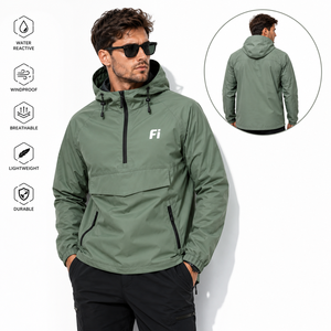 Veste de pluie à capuche réactive à l'eau, imperméable, pour hommes, course à pied, cyclisme, veste d'extérieur, coupe-vent, vente en gros, imperméable de vélo - Product Image 1