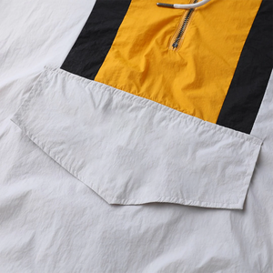 Veste coupe-vent à capuche demi-zip Alpha Grey, noir, or vieilli, gris, 100% polyester, imperméable, fermeture éclair, poches cachées, coupe-vent - Product Image 6