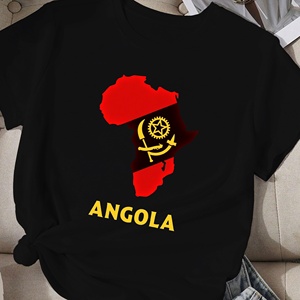 Camiseta Informal para Mujer con Silueta de Angola y Emblema, Tejido de Punto de Poliéster, Diseño Estampado - Product Image 1