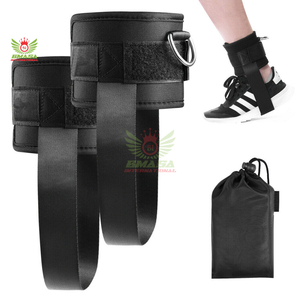 Buy Custom Ankle Straps Premium Crafted Perforated Leather Leg Fitness <b>Exercise</b> Gym Workout Booty Training Anklet Oem ODM - Product Image 2