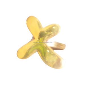 Vaisselle en métal d'anneau de serviette en laiton de thème floral nouvellement conçu pour des techniques de moulage et d'impression d'utilisation de cadeau - Product Image 1