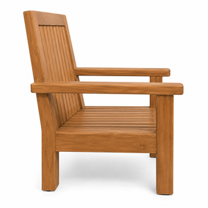 Fauteuil de jardin contemporain en teck massif, robuste, pour hôtel, villa, salon et parc - Product Image 2