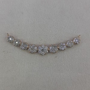 Collier pendentif floral en diamant naturel taille brillant 1,00 carat, en argent sterling plaqué or, tendance, serti à griffes, pour femme - Product Image 1