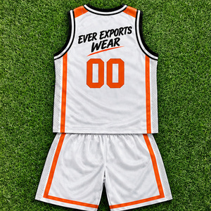 New Design Academy White <b>Orange</b> Basketball Uniform Custom Team Jersey and <b>Shorts</b> Set Wholesale School Club Sportswear - Product Image 2