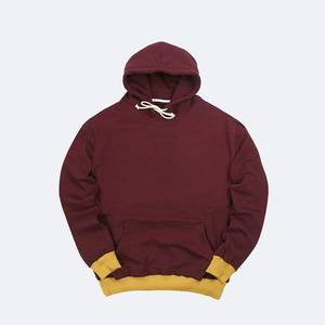 Sweat à capuche d'hiver à manches longues, coupe classique, doublure à carreaux, en polaire de polyester personnalisée, avec logo brodé sur le devant, effet délavé - Product Image 5