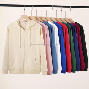 Sudadera con Capucha y Cremallera para Sublimación, 260g, Otoño, Logotipo Personalizado, Hombros Caídos, Manga Larga, Holgada, Venta al Por Mayor - Product Image 4