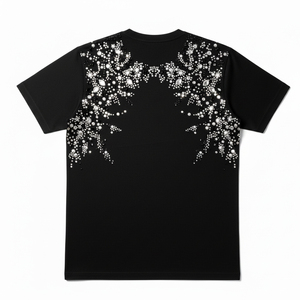 T-shirt personnalisé avec logo en strass, t-shirt en coton lourd de luxe pour hommes et femmes, graphisme diamanté, streetwear, taille plus - Product Image 4