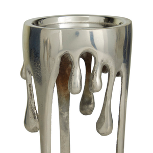 Durable Silver Plated Aluminum <b>Candle</b> Holder Cylindrical Modern Tabletop Decoration for Birthday <b>Valentine</b>’s Day At Cheap Price - Product Image 4