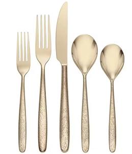 La durabilité de l'ensemble de couverts en laiton le rend adapté à la restauration en intérieur et en extérieur, un ensemble de couverts luxueux. - Product Image 5