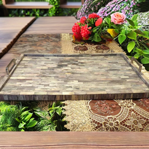 ถาดไม้ม็อบสำหรับคุณแม่ถาดไม้ม็อบฝังมุกงานแฮนด์เมด - Product Image 1