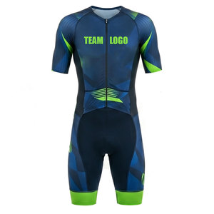 Traje de Triatlón Personalizado con Logotipo, Transpirable, de Spandex y Poliéster, para Hombre, Sublimado, con Logotipo Frontal, Talla Adulto - Product Image 1