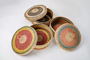 Handmade Seagrass Braided <b>Basket</b> Wholesale B2B Natural Fiber <b>Storage</b> <b>Basket</b> for Home Decor Living Room Organizer - Product Image 2