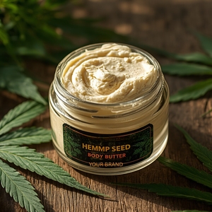 Crema Corporal Humectante de Semillas de Cáñamo en Envase Personalizado para Spa y Venta al por Menor - Product Image 4