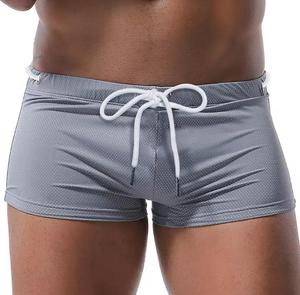 Men's Quick Dry Nylon Sport <b>Shorts</b> Mid Waist Drawstring Solid Color Knitted Casual Board <b>Shorts</b> with <b>Zippers</b> - Product Image 3