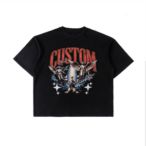 T-shirt personnalisé surdimensionné à col rond et manches courtes, imprimé en sérigraphie, en polyester/coton, séchage rapide, écologique, respirant, pour homme - Product Image 1