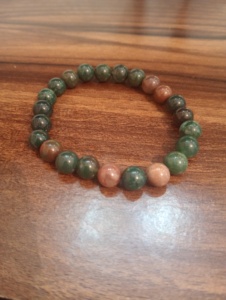 Bracelet perlé classique vintage Amaira Jewels, pierre naturelle, jade vert, rouge, forme de boule, unisexe, bijoux de mariage, imitation perle - Product Image 4