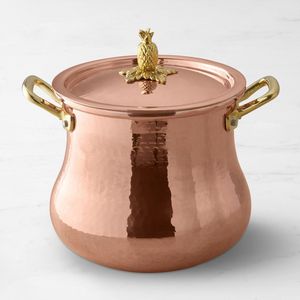 High Polish Copper Casserole Cooking Pot with Lid <b>Large</b> Capacity Deep Stock Pot for Kitchen Restaurant Catering Use - Product Image 5
