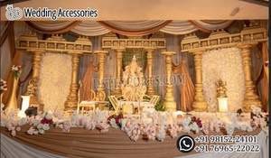 Escenario de Boda Estilo Ventana Americana, Estructuras de Fondo de Boda Blancas Lujosas, Configuración de Escenario de Boda Asiática Más Vendida, Venta en el Reino Unido - Product Image 6