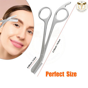 Tijeras para Cejas de Calidad Profesional con Hoja Curva para Diestros, Acero Inoxidable Fino, Hechas en Pakistán, Producto de Cuidado de Belleza - Product Image 4