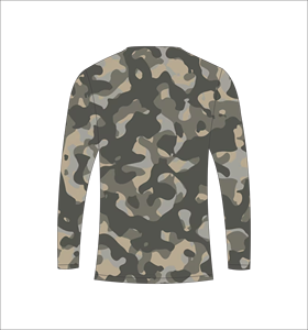 เสื้อตกปลาแห้งเร็วลายพรางแบบกลางๆ แขนยาว เสื้อยืดซับลิเมชั่นประสิทธิภาพสูง - Product Image 5