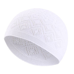 Chapeau de prière Kufi pour hommes de qualité supérieure, confortable, en coton doux, chapeau islamique, fournisseur en gros - Product Image 2