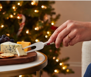 Candy Cane Handle <b>Cheese</b> <b>Knife</b> <b>Set</b> Stainless Steel Dishwasher Safe Copper Finish Head Ideal For Kitchen Use And Christmas Gifts - Product Image 6