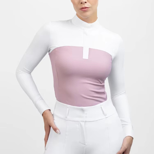 Camisa de equitación para mujer de tela suave de alta calidad, diseñada para una comodidad duradera y un aspecto elegante. Camisas de equitación para mujer. - Product Image 1