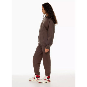 Fournisseur direct d'usine, survêtement personnalisé pour femmes, pull oversize respirant en coton, motif uni, survêtement d'hiver - Product Image 5